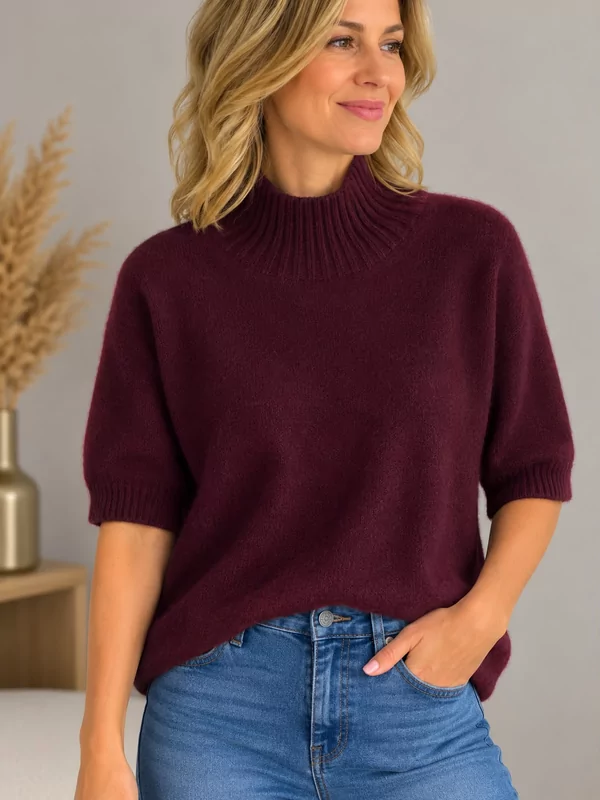 Soft pulletje in burgundy