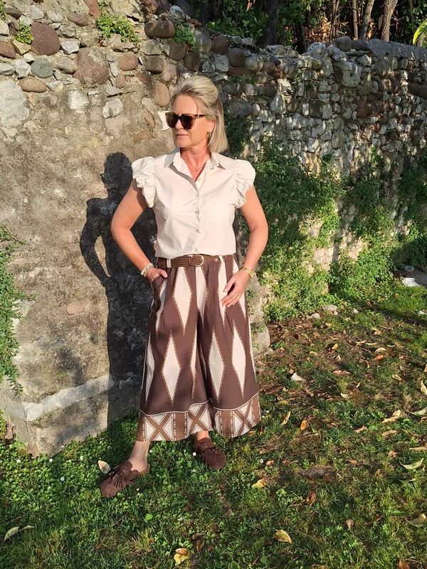 3/4 de losse broek printed