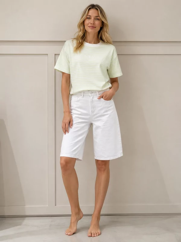 JDY T-shirt Sasha in mint groen