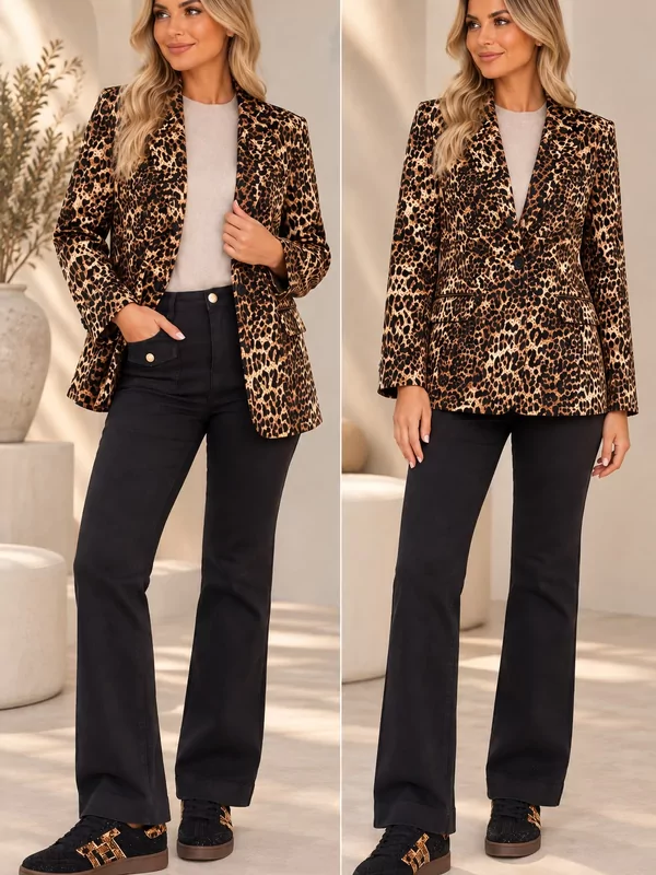 Blazer leopard printed