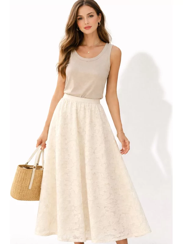 Jdy lange rok in beige