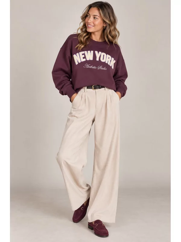 Jdy sweater mesa in burgundy