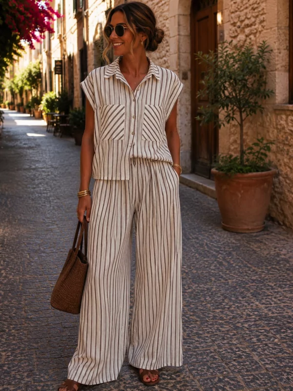 Hemdje stripes in bruin