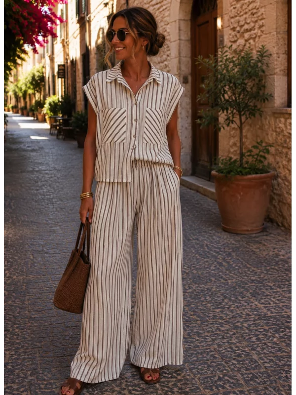 Hemdje stripes in bruin