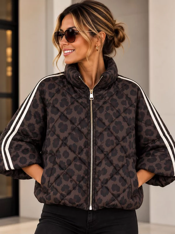 Jas in leopard print 3/4 de mouw